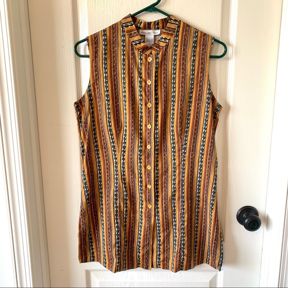Vintage ANNA And FRANK Silk Button Down—SZ. Sm - Picture 7 of 10